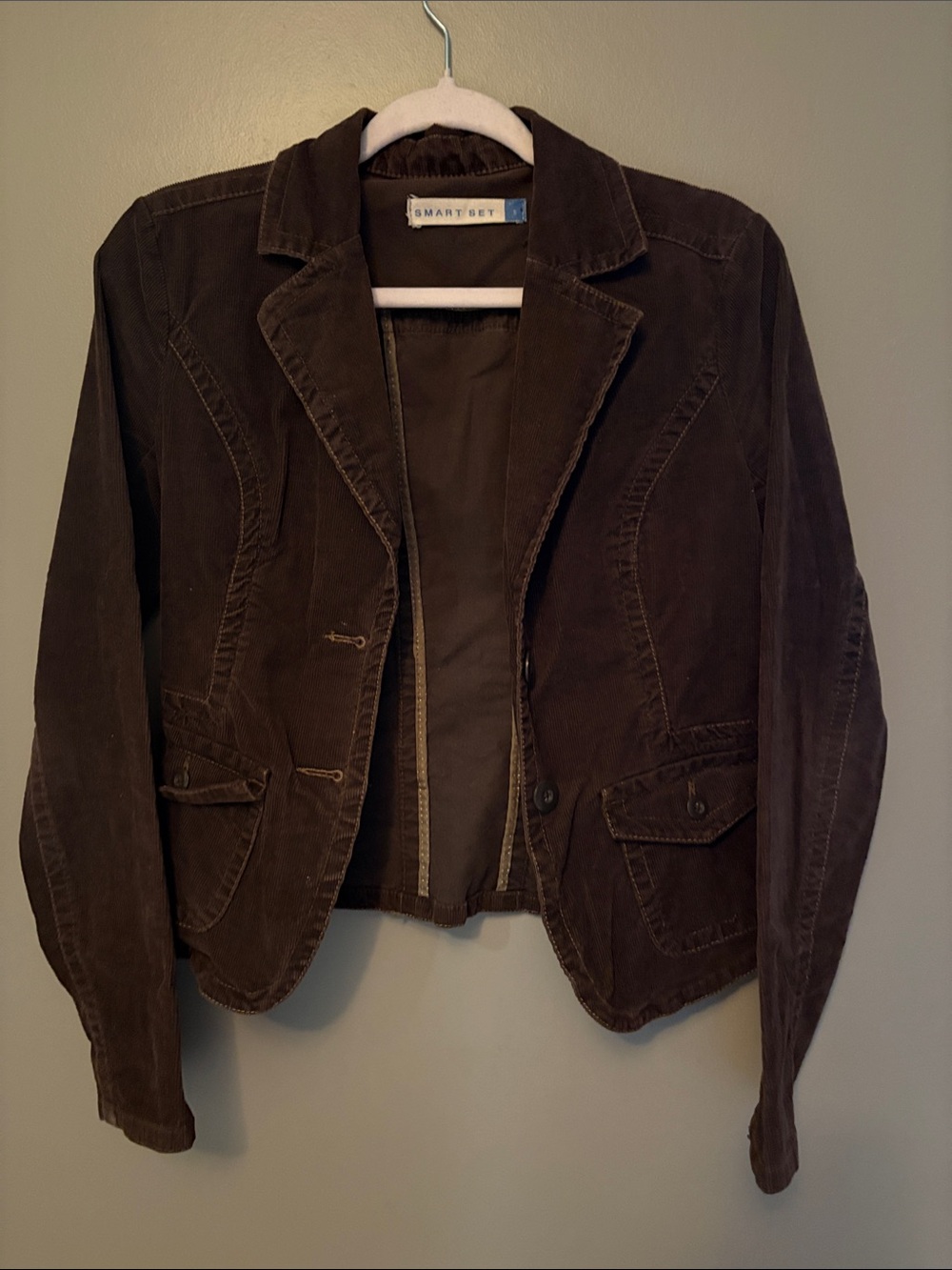 Smart Set Dark Brown Corduroy Blazer Jacket